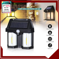 Lampu Dinding Tenaga Surya Sensor Gerak Tahan Air Lampu Solar Matahari Hias Taman Outdoor Tanpa List