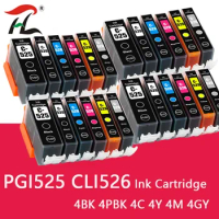 PGI525 For Canon PGI 525 CLI 526 Ink Cartridge For Canon PIXMA IP4850 IP4950 IX6550 MG5150 MG5250 MG5350 pgi-525 cli-526