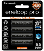 日本製 Panasonic 國際牌 eneloop pro 3號 2550mAh低自放電池 4入裝送電池盒