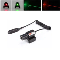 Mini 11MM &amp; 20MM Red/Green Laser positioning sight Switchable Picatinny Dual-use Laser Dot Sights for Pistol Handgun Gun Hunting