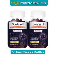 Sambucol Black Elderberry Original 50 Gummies x 2 Bottles (TWIN) EXP:03/2027 [ Vitamin C D3 E Zinc V