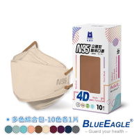 【藍鷹牌】N95 4D立體型醫療成人口罩 (綜合包) 10片x1盒