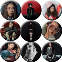 KPOP IU ELLEMEN New Youth Magazine Cover Photo Tinplate Badge Bag Accessories Backpack Lapel Pins Jewelry Fans Collection Gift