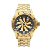 INVICTA 英威塔 Speedway系列 金黑色系 漩渦旋轉大錶盤 不鏽鋼錶帶 自動上鍊機械錶 男錶(25850)
