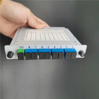 1-8 SC UPC or APC Optical Fiber Splitter Box Cable Optical Fiber Splitter Cassette Box Plug-in Type Optical Splitter