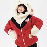 Anime Game Genshin Impact Klee Winter Cute Dress Animal Claw Furry Hoodies Cosplay Costume Halloween Carnival Unisex 2022 New
