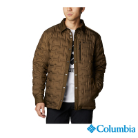 Columbia 哥倫比亞 男款 - Omni-Heat 保暖羽絨650FP襯衫領外套-橄欖綠 UWE77720OL
