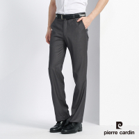 Pierre Cardin 皮爾卡登 男款 伸縮腰頭縲縈混紡素色平口西裝長褲-灰色 (5227811-95)