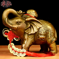 卓弘 銅大象擺件一對吸水象銅象工藝品店鋪客廳開業禮品禮物