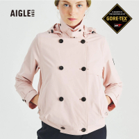 【AIGLE】女 防水短版風衣 OFLOPEN(AG-1A210A011 粉紅)