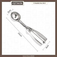 KOTAKIN Ice Cream Scoop Kecil Sedang Besar Skop Sendok Takar Es Krim Buah Sorbet Gelato Stainless Bu
