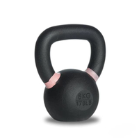 Kettlebell ดัมเบิ้ลหูหิ้ว สีดำด้าน 8 KG. - Homefittools