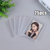 25pcs Card Sleeve Pokemon Plastik Pokemon Pelindung Kartu Pokemon Toploader Card Protector Transpara
