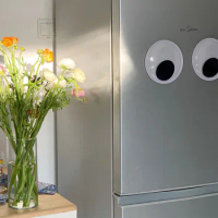 DIY Movable Eye Sticker Refrigerator Sticker Decorative White Cute Eye Sticker