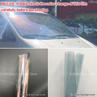 1Mx3M VLT80% Red Green Chameleon Car Windshield Foil, Color Changing Window Tint Solar Protection Film, Clear and Translucent