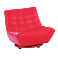 【文創集】威康 時尚透氣皮革可旋轉和室椅(二色可選)-63x42x60cm免組
