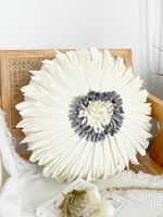 圓形立體花形抱枕現代簡約客廳沙發靠墊輕奢臥室床上枕頭不含芯 廚房小物 居家小物 家飾