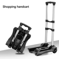 Folding Luggage Cart Two-wheel Trolley For Home Travel Shopping Folding Trolley For Household Luggage Handling