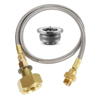 Outdoor Camping Gas Stove Propane Refill Adapter Gas Tank Connection Line Outdoor Burner Adapter LPG Cylinder Hose Connector