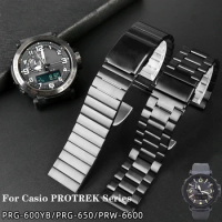 Watch band For Casio PROTREK mountain Climbing series PRW-60/PRW-70/PRW-50Y solid Stainless steel metal watch strap 23mm