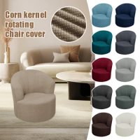 Swivel Barrel Chair Cover All-inclusive Accent Chair Cover Living Room Office Modern Simple Swivel Bucket Arm Chair Cover