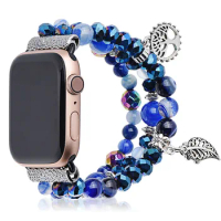 Blue Crystal Case For Apple Watch Band 38mm 40mm 42mm 44mm Women Diamond Strap For iWatch Series 5 4 3 2 1 Band Bracelet gifts