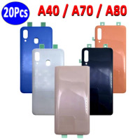 20Pcs，NEW Replacement Door Battery Back Cover With Sticker For Samsung A40 A405F A70 A705F A80 A805F Phone Housing Case