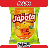 JAPOTA Keripik Kentang Nipis Pedas 68gr - Snack Camilan Calbee Wings Crispy Renyah Gurih Segar