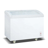 Commercial Chest Freezer with Curved Glass Top Small Size Deep Freezer and Refrigerator