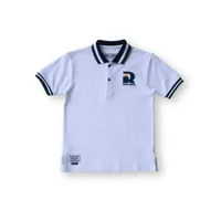 Kaos Polo Anak Laki Putih/ Boys Polo Shirt White/ RJ Kids Boy 10-11 tahun