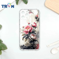 【TRON】iPhone 系列 水墨牡丹花 四角防摔 軟殼 手機殼(iPhone 8/ 7/ SE2/ SE3/ X/ XS/ XR/ XS Max/ Plus)