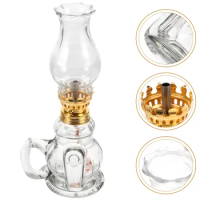 Vintage Style Kerosene Lamp Glass Oil Lamp Portable Glass Kerosene Lamp Oil Night Light
