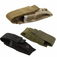Military Tactical Single Pistol Magazine Pouch Knife Flashlight Mag Airsoft Hunting Ammo Molle Pouch Multifunction Wholesale