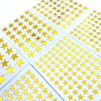 兒童獎勵貼紙金色五角星星學生幼兒園笑臉紅旗貼畫自律表揚積分卡