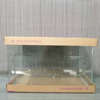 AQUARIUM BENDING LEPET 40CM UK. 40X24X25 CM AKUARIUM KACA SISI LENGKUNG