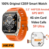 CDS9 Ultra Android Smart Watch 4G Network SIM Card 2.2'' 448*528 Amoled Health Monitoring with Google Play Store Video Calls