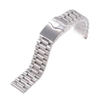 20mm 22mm Stainless Steel Watchband For TAG heuer F1 Watch Strap Flat End Push Button Deployment buckle Men's Bracelet