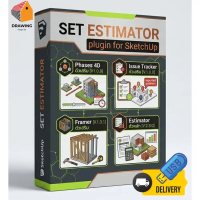 Set Estimator 4 ตัวสำหรับถอดแบบและรับเหมาก่อสร้าง |Plugin For SU 23-26จัดส่ง express only คําแนะนําผ