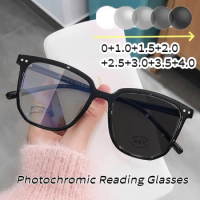 Color Changing Photochromic Reading Glasses Frame Unisex Vintage Classic Presbyopia Eyewear Men Women Far Sight Eyeglasses