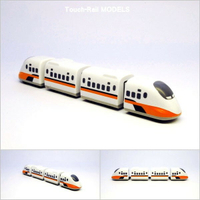 台灣高鐵列車 700T型 鐵支路4節迴力小列車 迴力車 火車玩具 壓克力盒裝 QV004T1 TR台灣鐵道