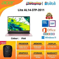 Acer Aspire Lite AL14-37P-3511 Pink Core 3 N355 Win11 OHS