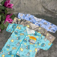 Zahdan Baju Baby Kancing Depan Motif Lucu 12/6 Pcs untuk Bayi Nyaman dan Menarik