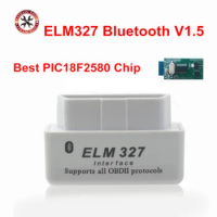 Latest V1.5 White Super Mini ELM327 Bluetooth OBD2 Scanner Smart Auto Code Reader Support All OBD 2 ii Protocols Android