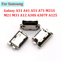 10-50pcs Type C USB Charging Port Plug Dock Connector Socket For Samsung Galaxy A31 A41 A51 A71 M31S M21 M31 A12 A30S A307F A125