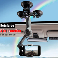 For DJI OSMO OM Zhiyun stabilizer Car Suction Cup Glass Smart phone auto mobile Holder Triangle Mount For Gopro Accessories