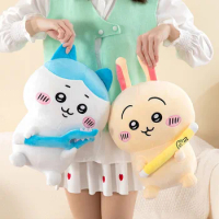 Kawaii Miniso Chiikawa Plush Pillow Usagi Hachiware Cute Girl Plush Doll Anime Pillow Room Decoration Doll Girl Festival Gift
