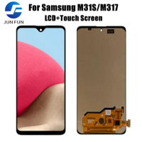 OLED M31S LCD For Samsung Galaxy M31s LCD SM-M317F M317F/DS Display Touch Screen Digitizer Assembly Panel