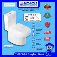 Germany Brilliant - Closet Kloset Toilet Duduk GBC TS005S Sensor Two Piece Dual Flush Soft Close Sip