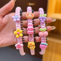3 Colorful Fruit Cute Girl Hairbands with Teeth Anti-Slip Hair Accessories Suitable for Daily Use