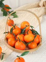 仿真砂糖橘模型單個小橘子帶葉桔子假水果櫥窗裝飾道具認知教具